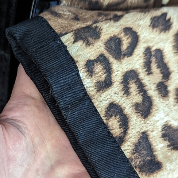 Chico's Animal Print and Patent Leather Jacket Size 1 - Picture 5 of 11